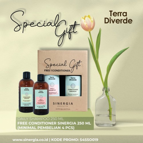 (24) Buy 4 Terra Diverde Daily Shampoo 250ml Free 4 Terra Diverde Daily Conditioner 250ml